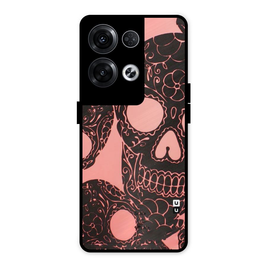 Pink Head Metal Back Case for Oppo Reno8 Pro 5G