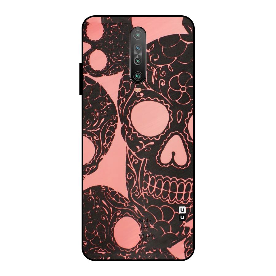 Pink Head Metal Back Case for Poco X2
