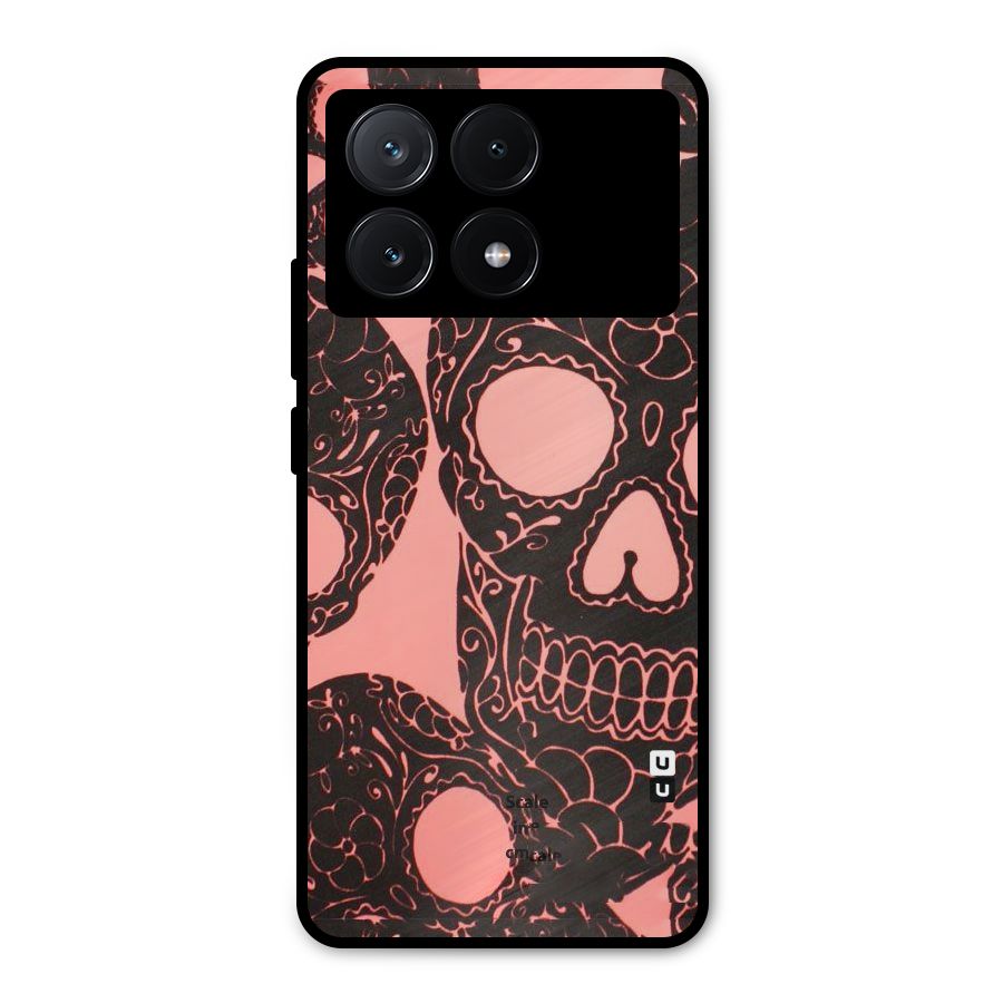 Pink Head Metal Back Case for Poco X6 Pro