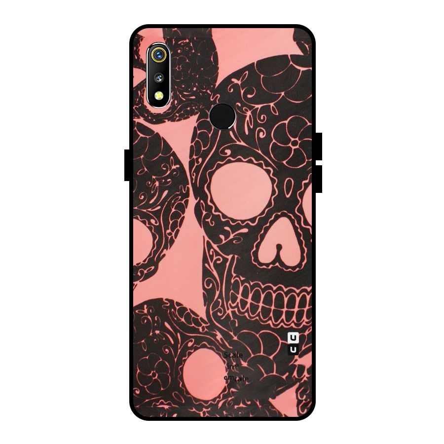 Pink Head Metal Back Case for Realme 3