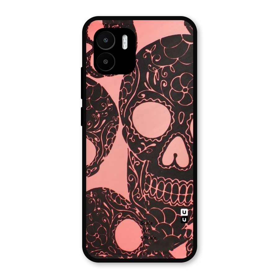 Pink Head Metal Back Case for Redmi A2