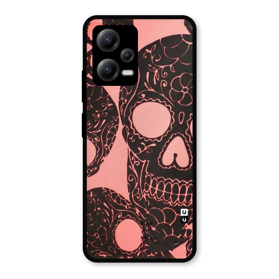 Pink Head Metal Back Case for Redmi Note 12 5G