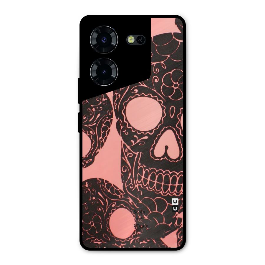 Pink Head Metal Back Case for Tecno Pova 5 Pro 5G