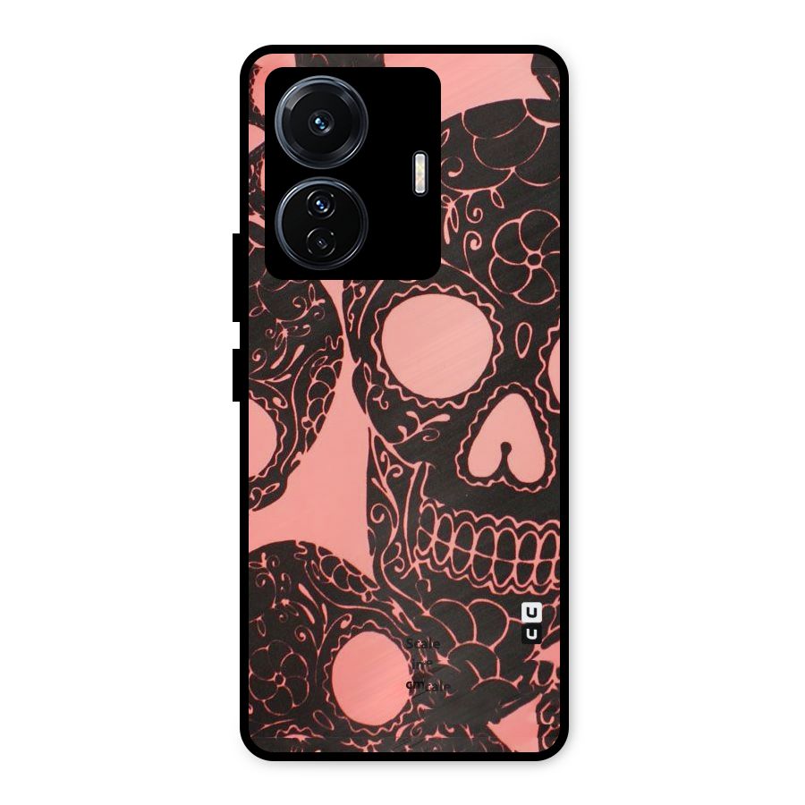 Pink Head Metal Back Case for Vivo T1 Pro