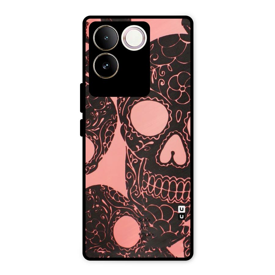 Pink Head Metal Back Case for Vivo T2 Pro