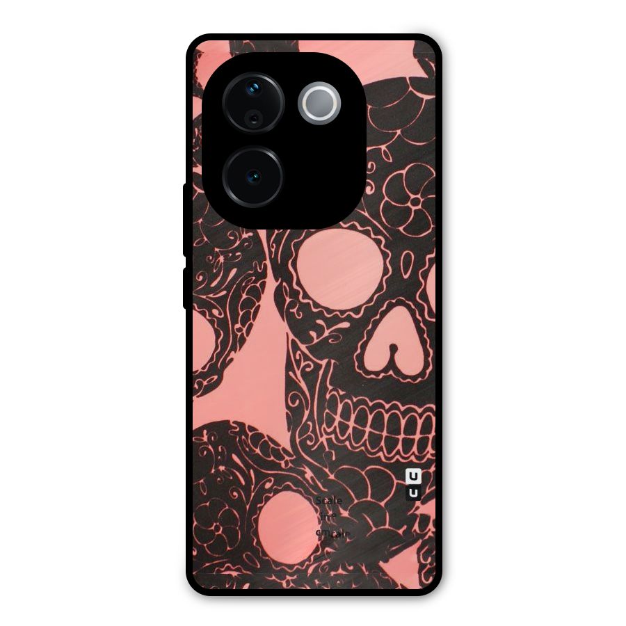 Pink Head Metal Back Case for Vivo T3 Pro