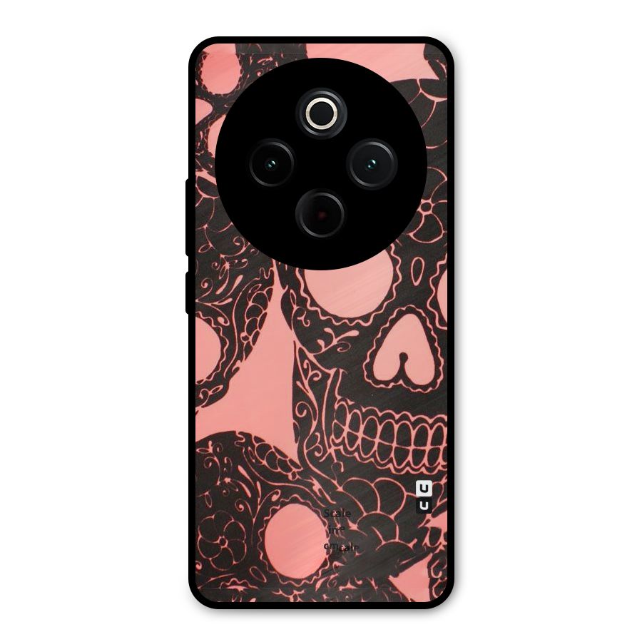 Pink Head Metal Back Case for Vivo T4
