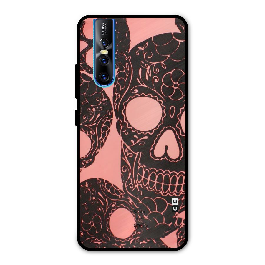 Pink Head Metal Back Case for Vivo V15 Pro