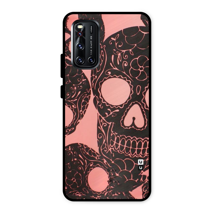 Pink Head Metal Back Case for Vivo V19