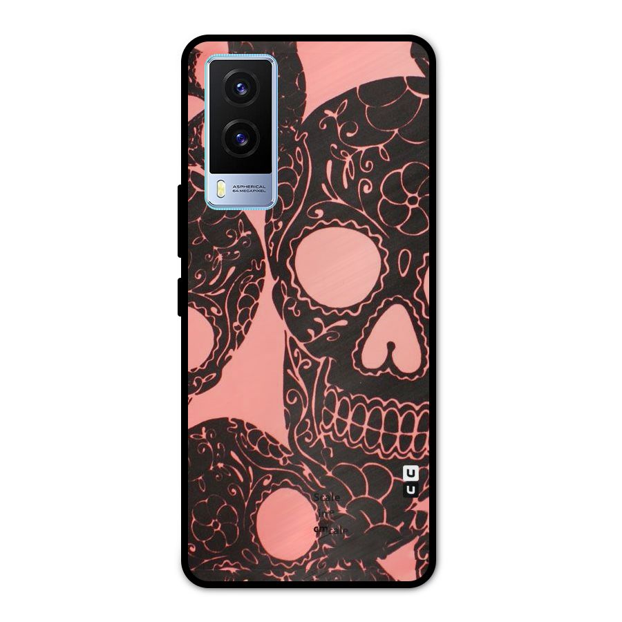 Pink Head Metal Back Case for Vivo V21e 5G