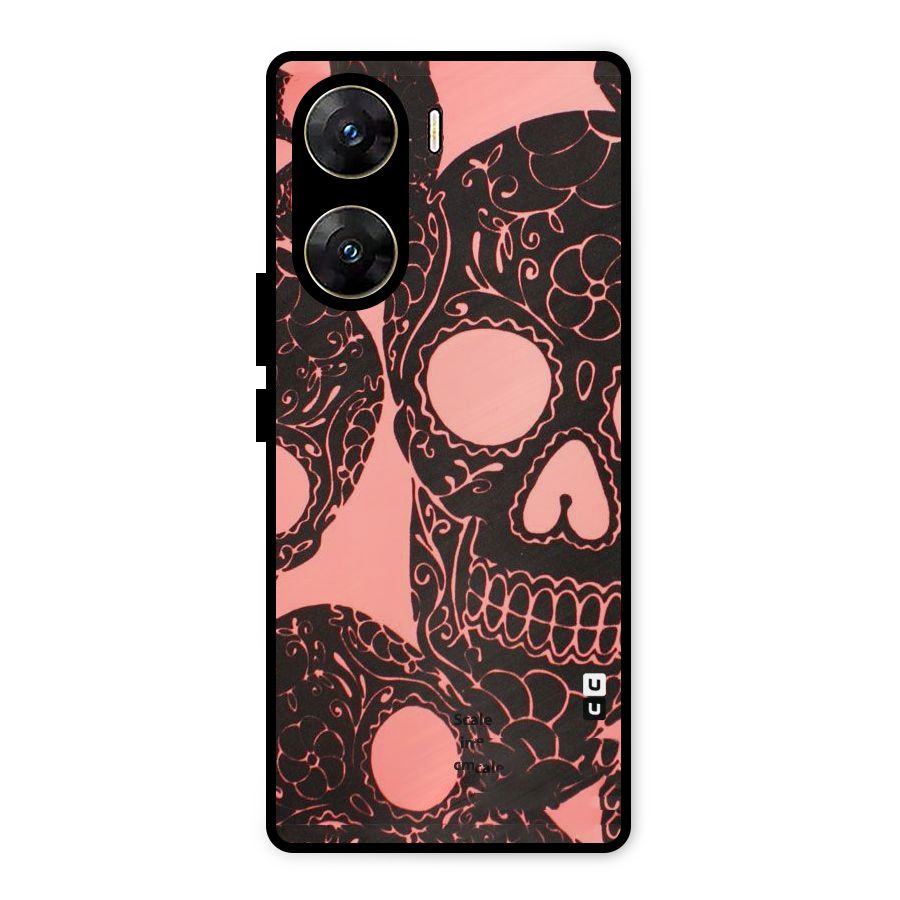 Pink Head Metal Back Case for Vivo V29e