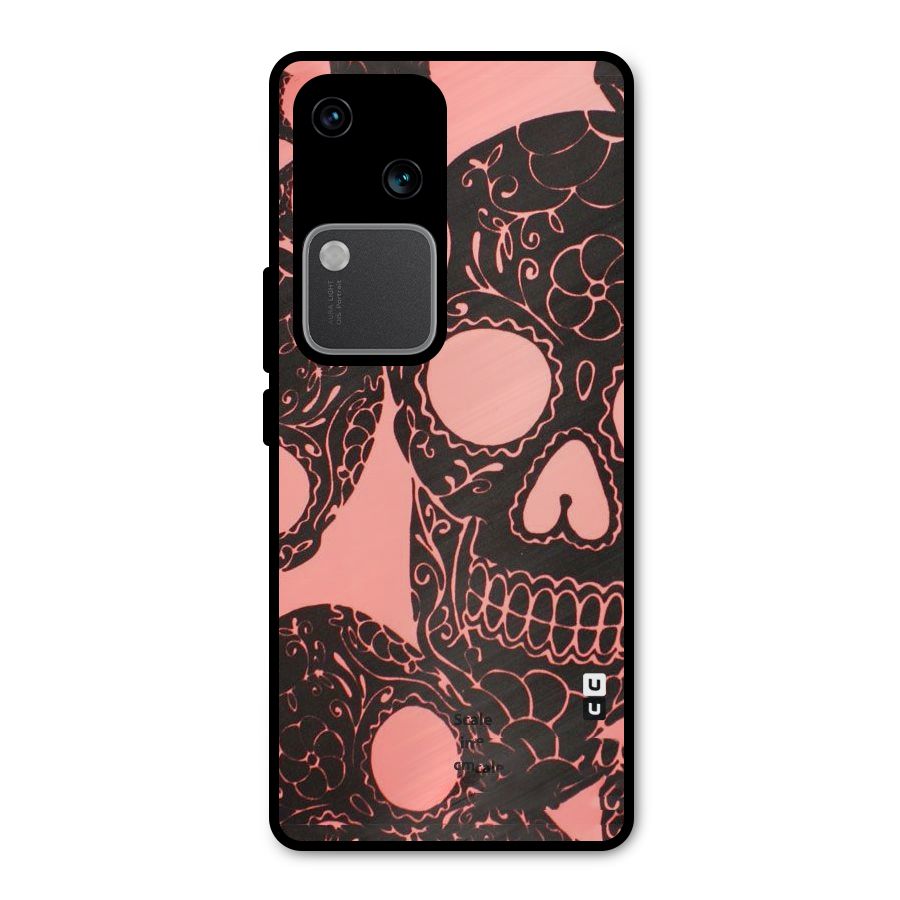 Pink Head Metal Back Case for Vivo V30