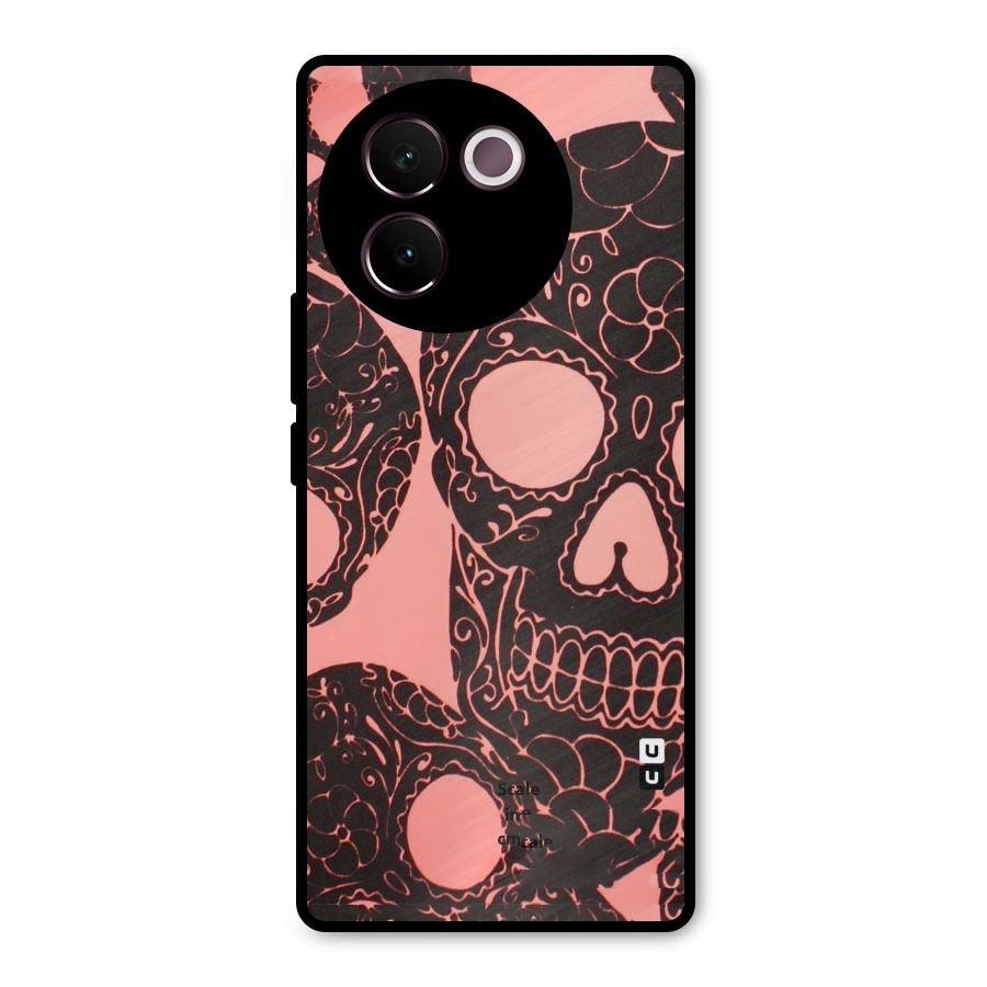 Pink Head Metal Back Case for Vivo V30e