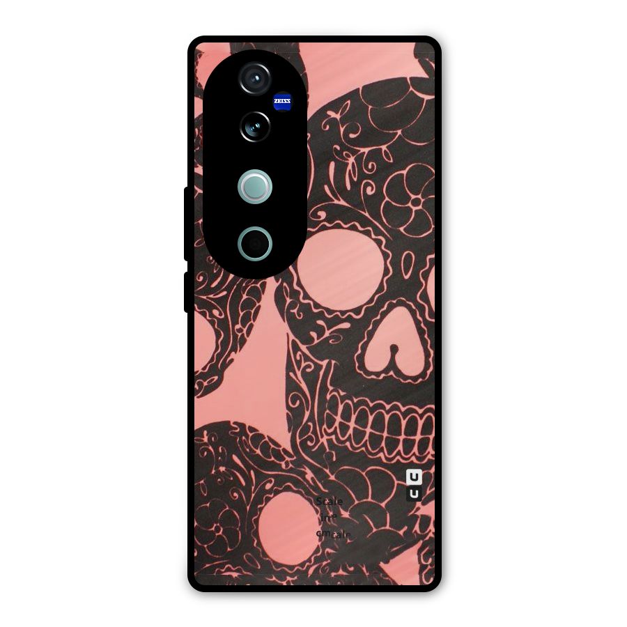 Pink Head Metal Back Case for Vivo V40