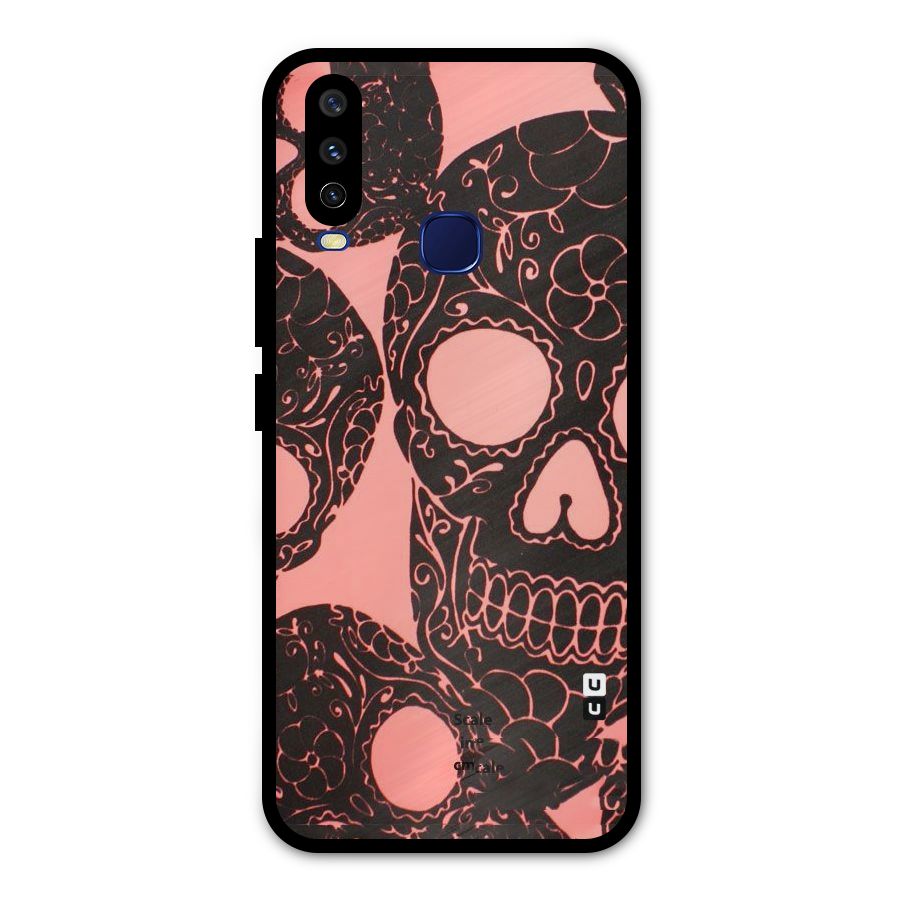 Pink Head Metal Back Case for Vivo Y12