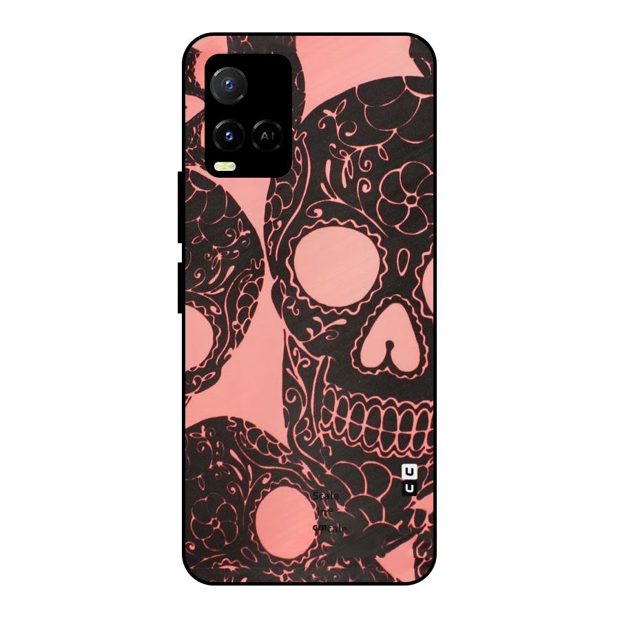 Pink Head Metal Back Case for Vivo Y21