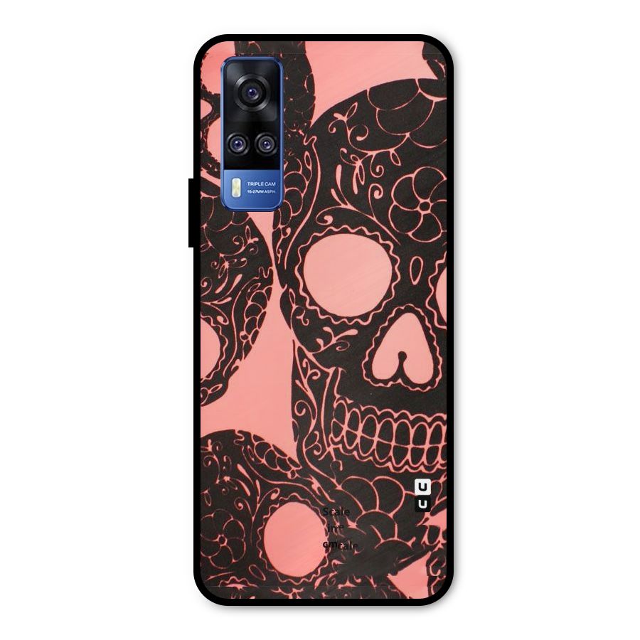 Pink Head Metal Back Case for Vivo Y51A