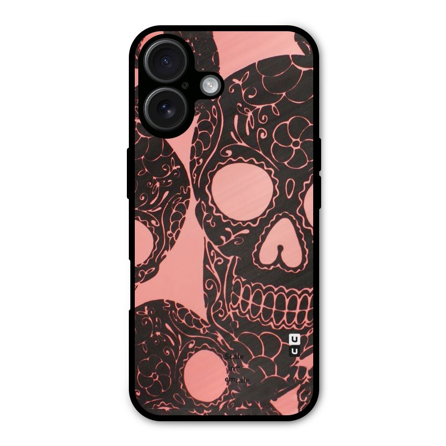 Pink Head Metal Back Case for iPhone 16