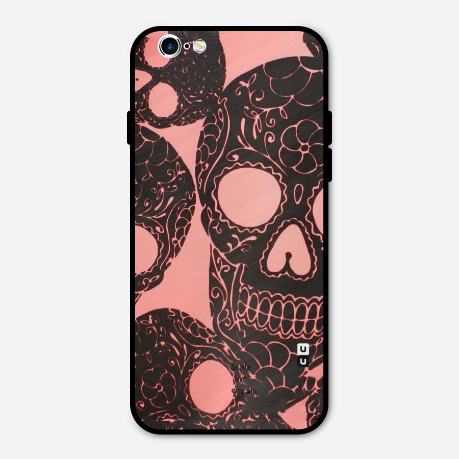 Pink Head Metal Back Case for iPhone 6 6s
