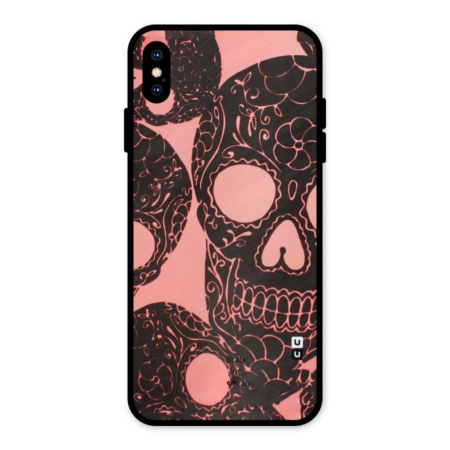 Pink Head Metal Back Case for iPhone XS Max