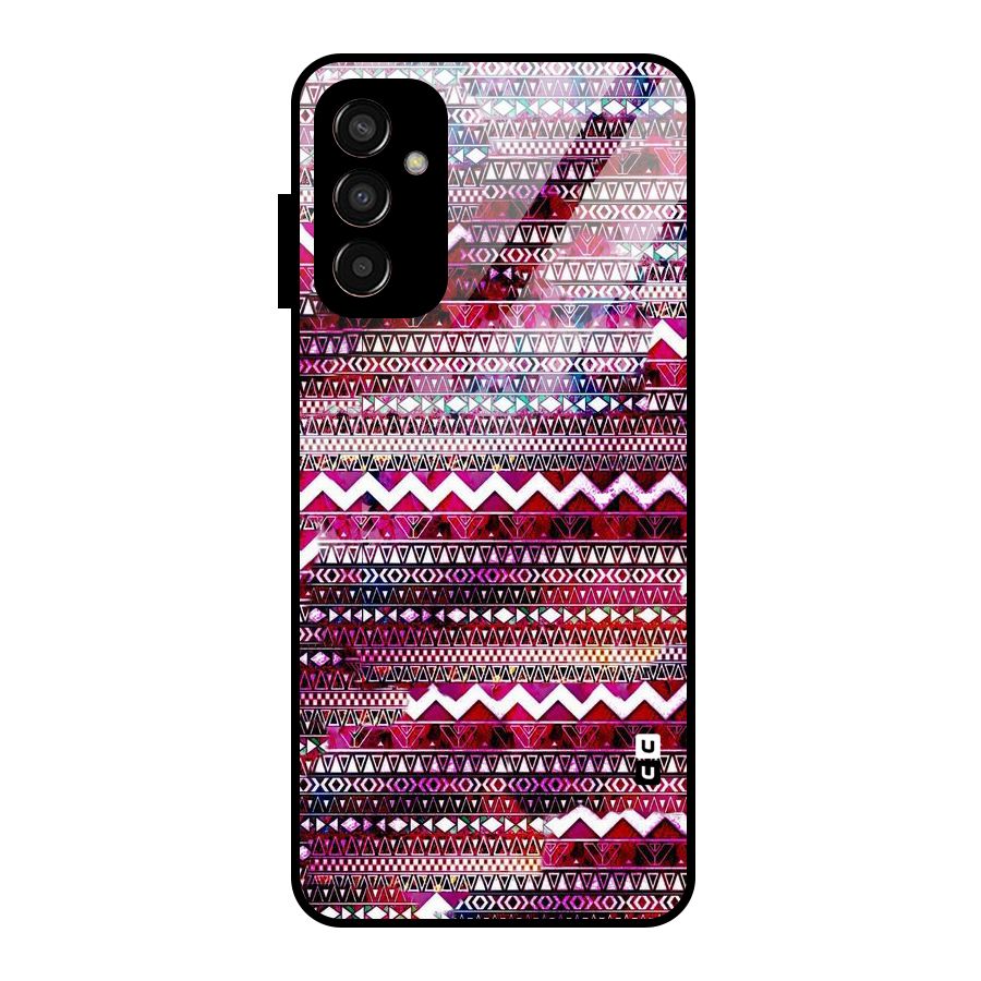 Pink Indie Pattern Glass Back Case for Galaxy F13