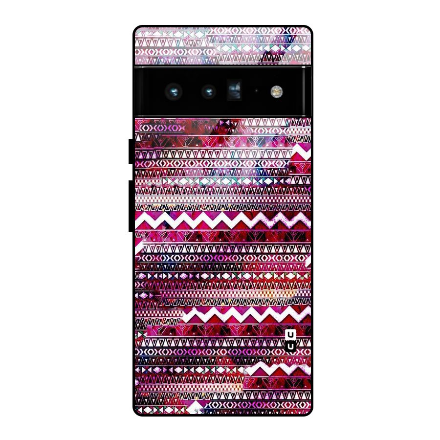 Pink Indie Pattern Glass Back Case for Google Pixel 6 Pro