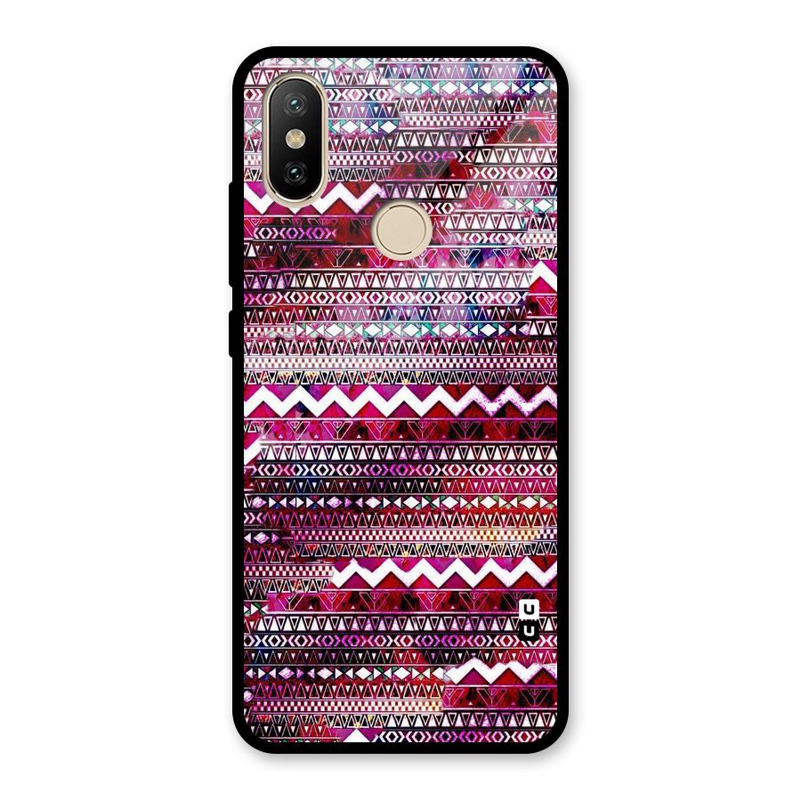 Pink Indie Pattern Glass Back Case for Redmi A2