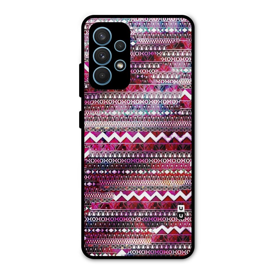 Pink Indie Pattern Metal Back Case for Galaxy A32
