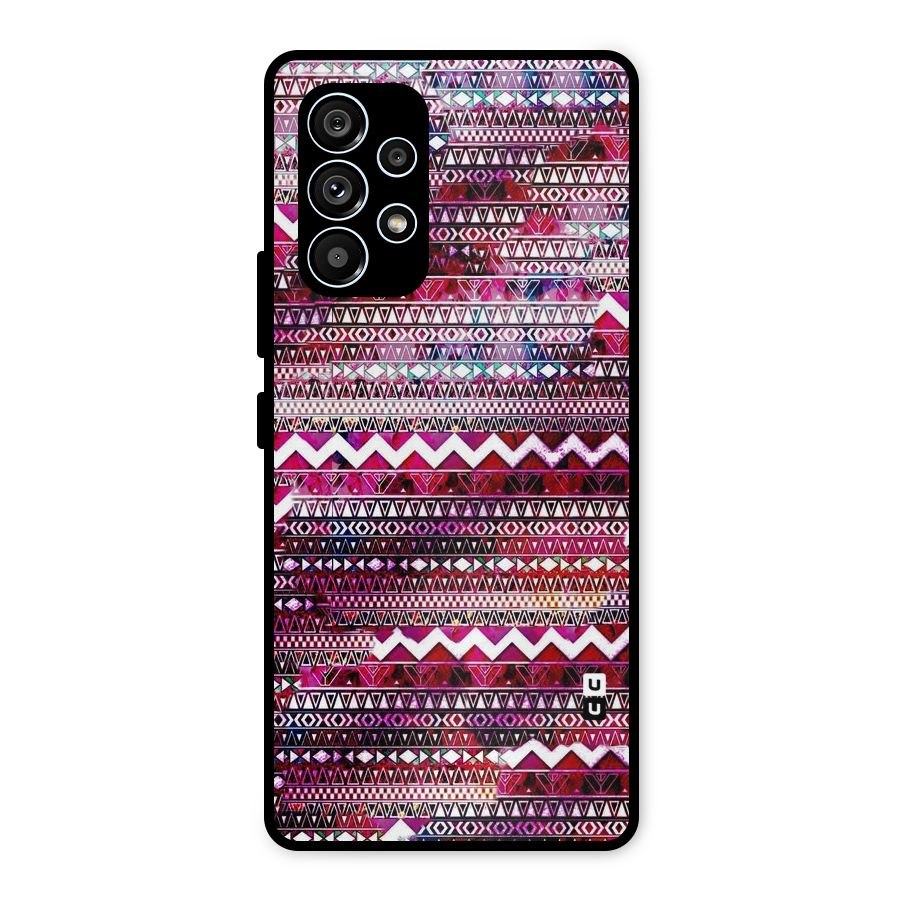 Pink Indie Pattern Metal Back Case for Galaxy A53 5G