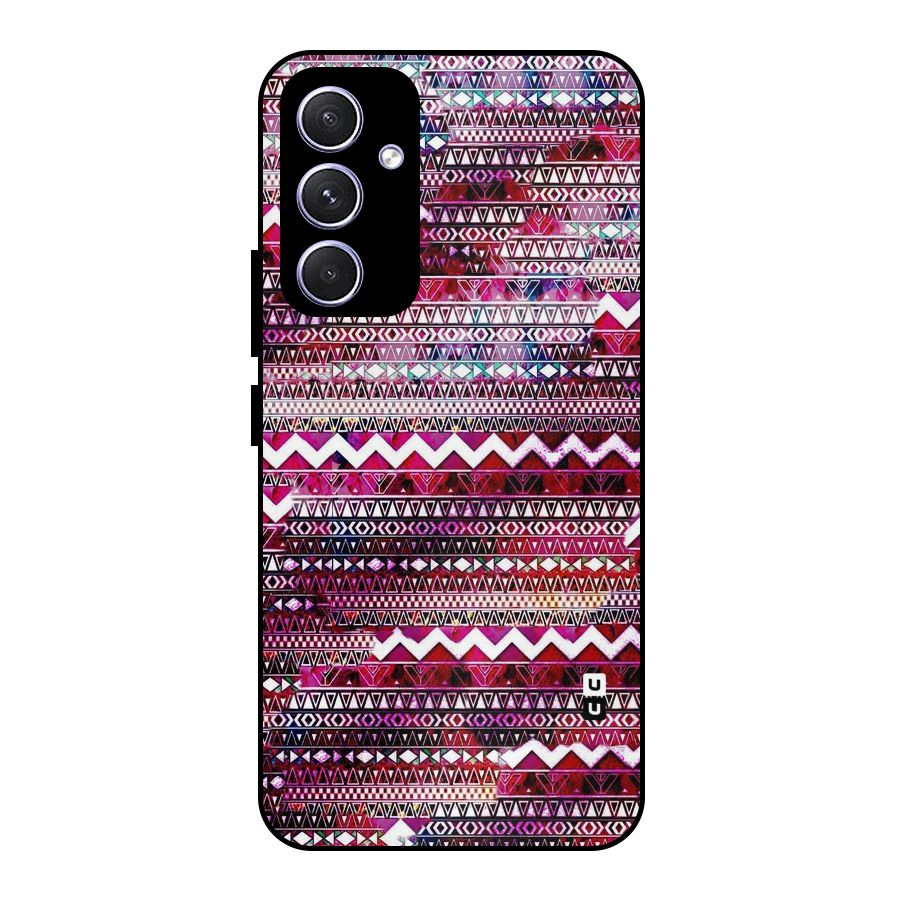 Pink Indie Pattern Metal Back Case for Galaxy A54