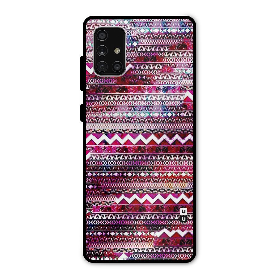 Pink Indie Pattern Metal Back Case for Galaxy A71
