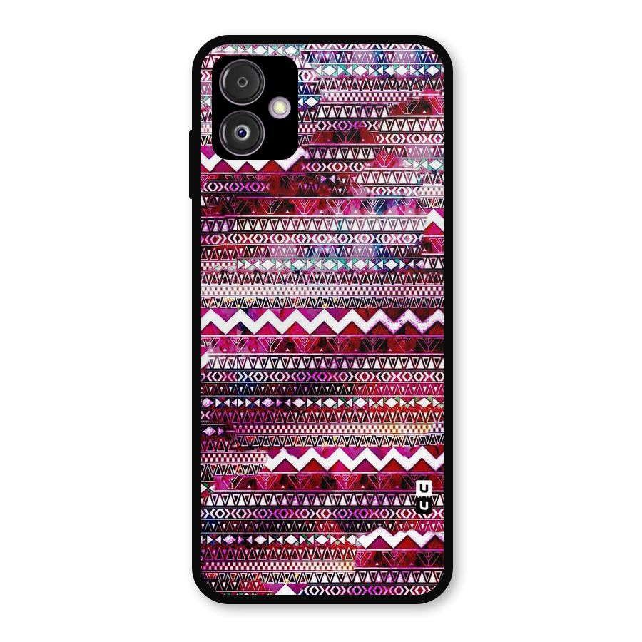 Pink Indie Pattern Metal Back Case for Galaxy F14