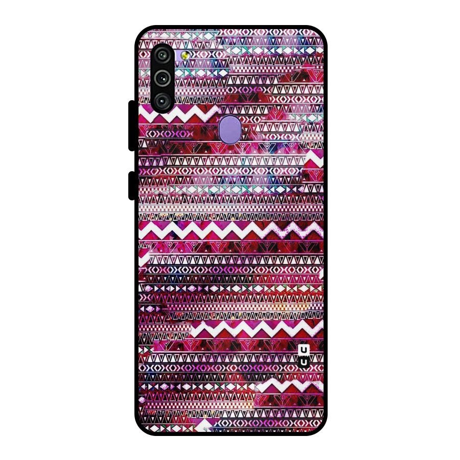 Pink Indie Pattern Metal Back Case for Galaxy M11