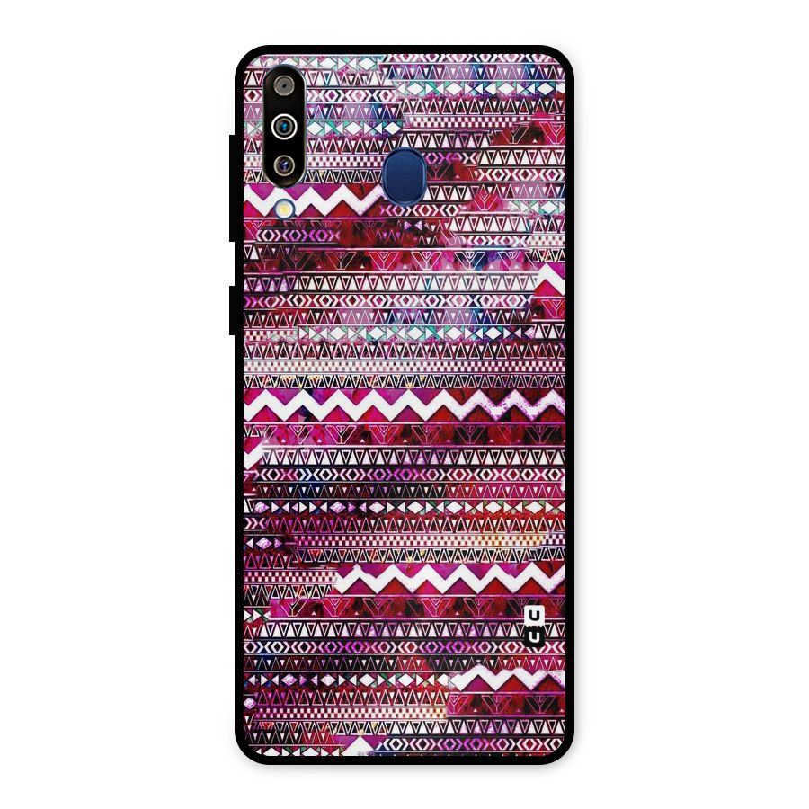 Pink Indie Pattern Metal Back Case for Galaxy M30