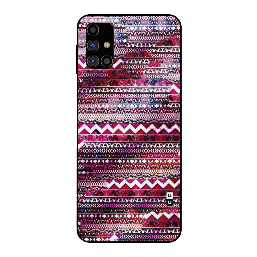 Pink Indie Pattern Metal Back Case for Galaxy M31s