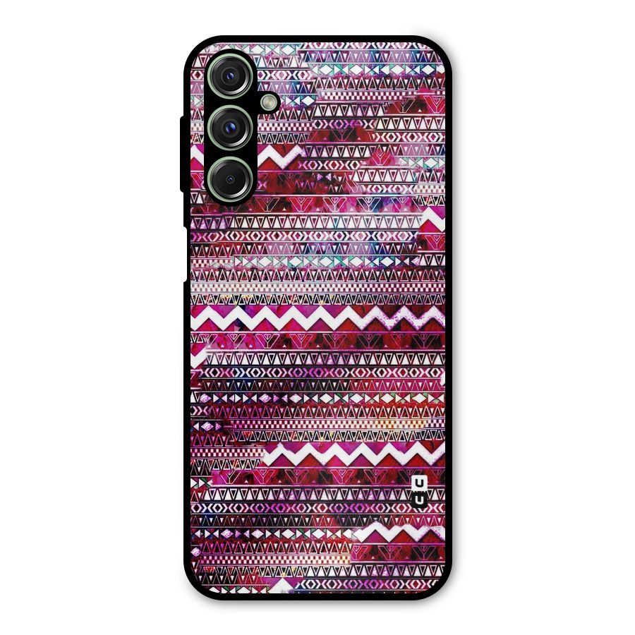 Pink Indie Pattern Metal Back Case for Galaxy M34