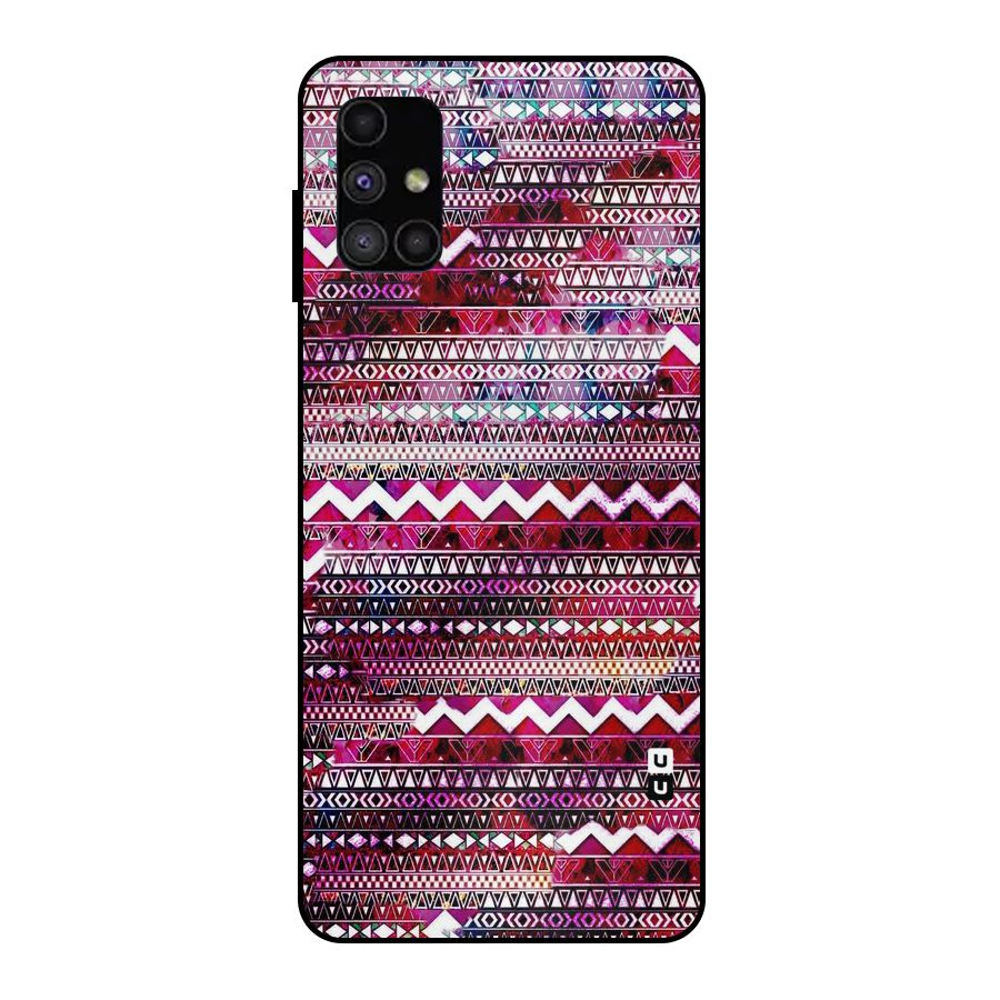 Pink Indie Pattern Metal Back Case for Galaxy M51