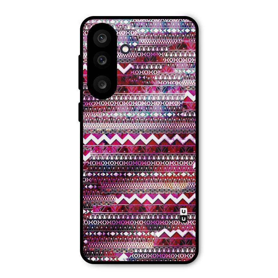 Pink Indie Pattern Metal Back Case for Galaxy M56