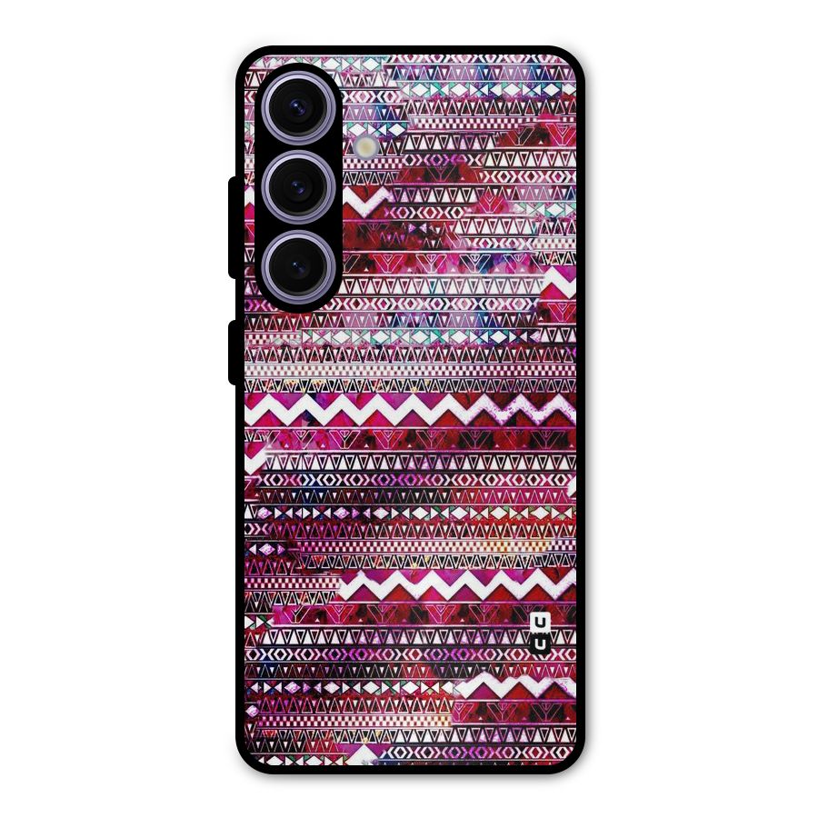 Pink Indie Pattern Metal Back Case for Galaxy S24