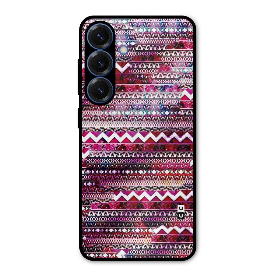 Pink Indie Pattern Metal Back Case for Galaxy S25