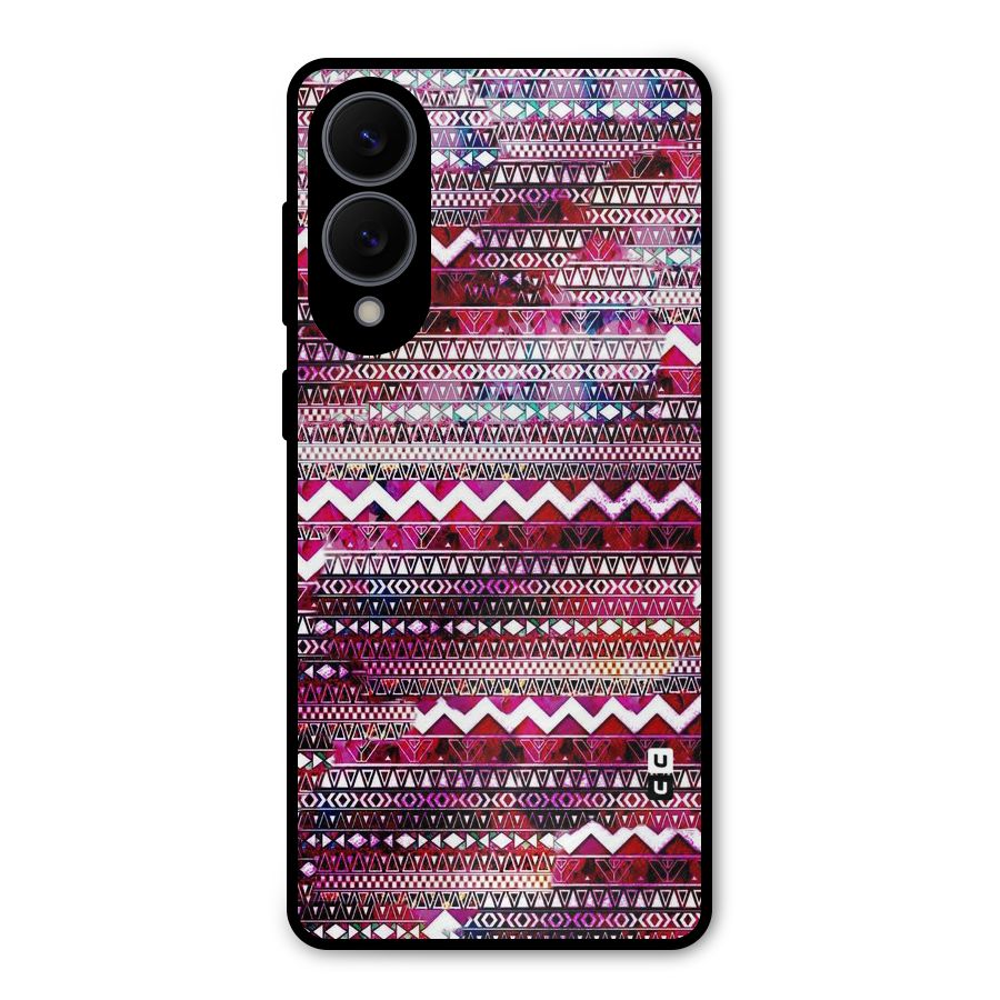 Pink Indie Pattern Metal Back Case for Galaxy S25 Edge