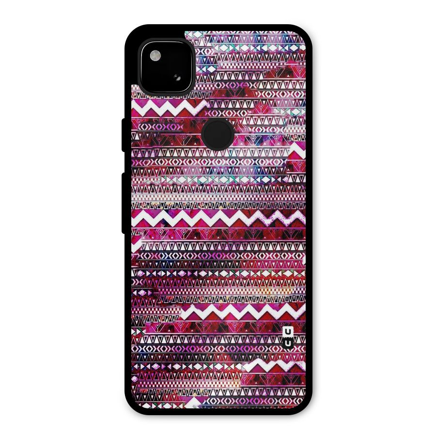 Pink Indie Pattern Metal Back Case for Google Pixel 4a