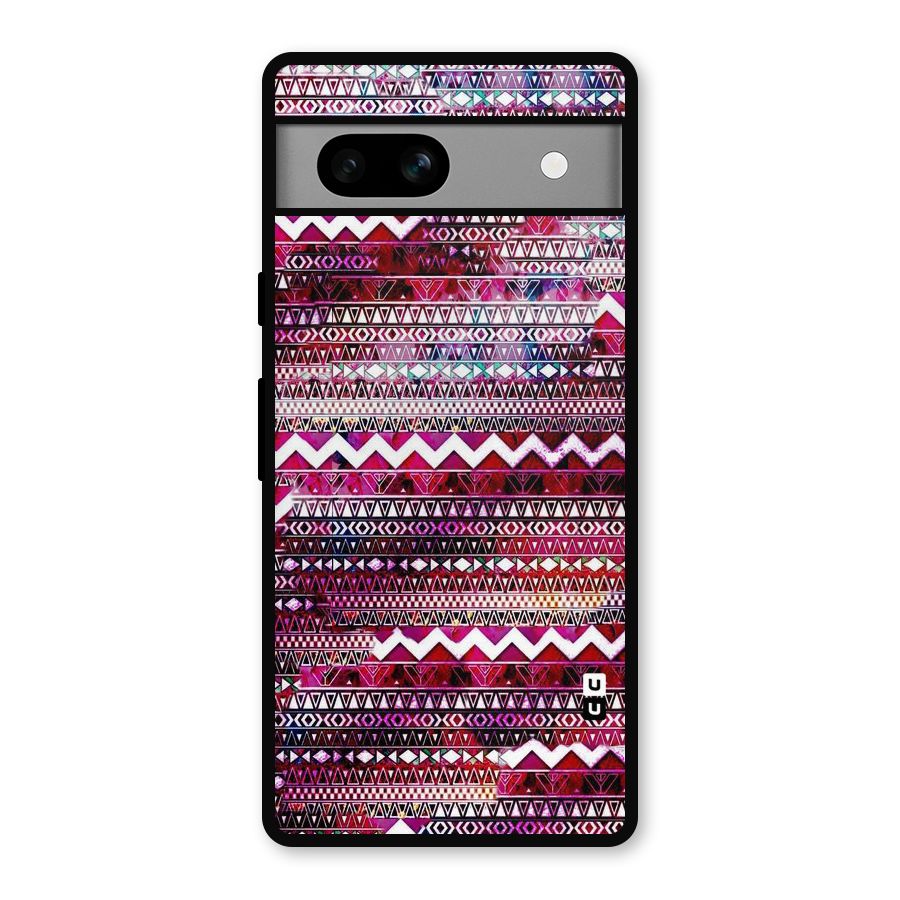 Pink Indie Pattern Metal Back Case for Google Pixel 7a