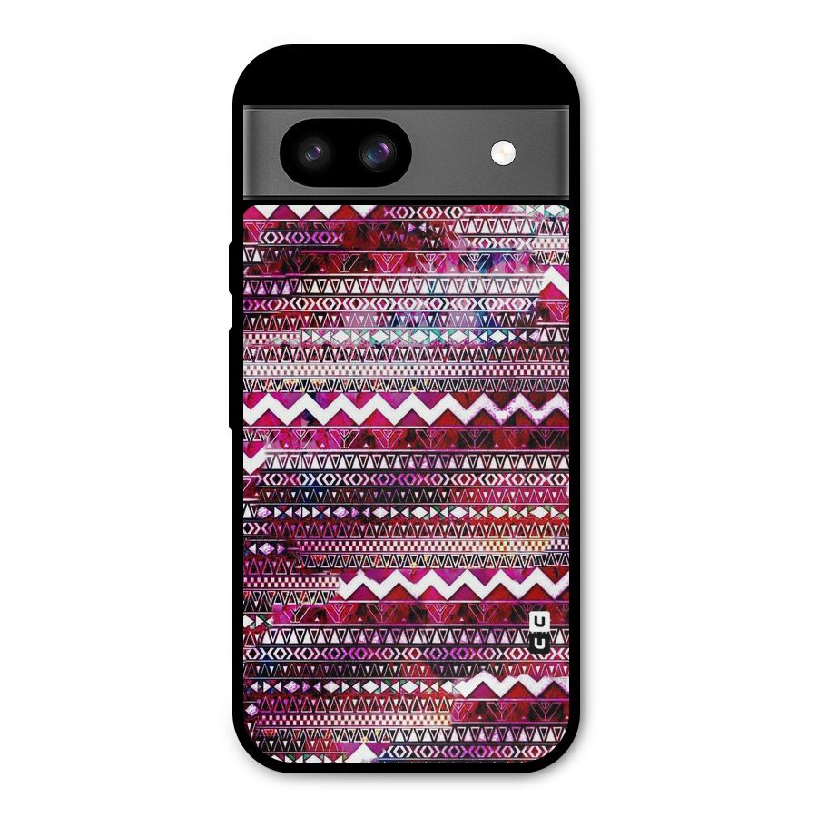 Pink Indie Pattern Metal Back Case for Google Pixel 8a
