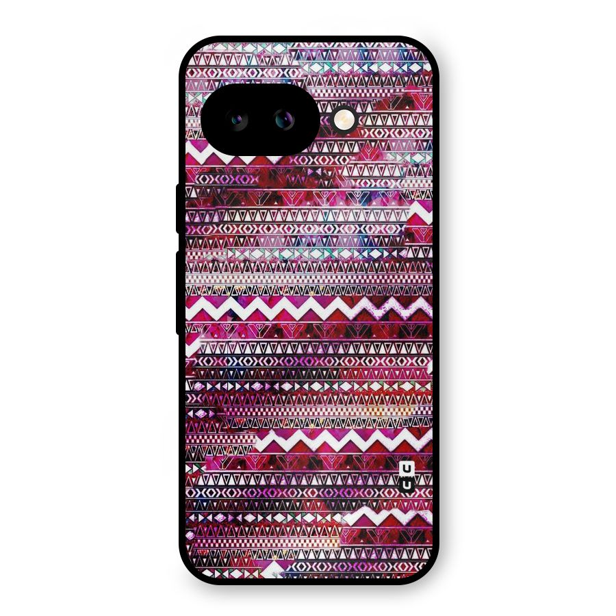 Pink Indie Pattern Metal Back Case for Google Pixel 9a