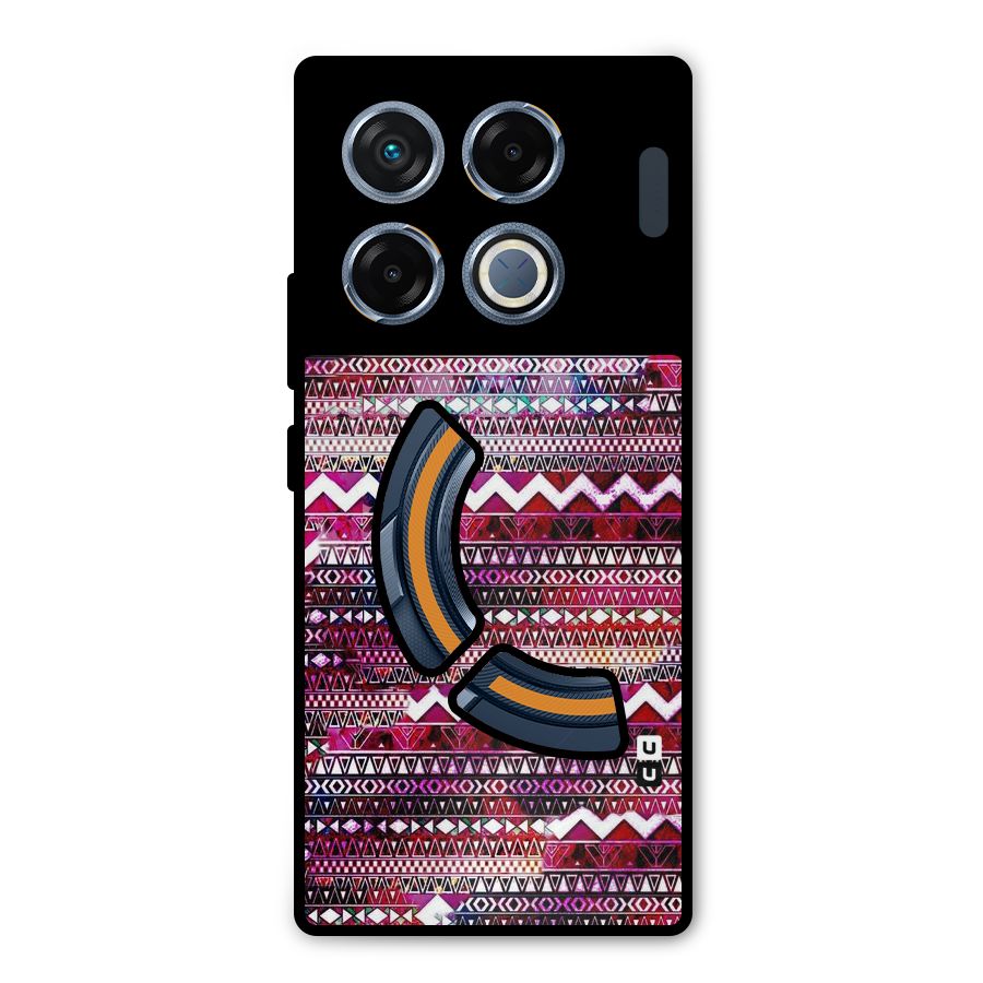 Pink Indie Pattern Metal Back Case for Infinix GT 20 Pro