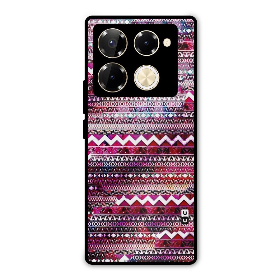 Pink Indie Pattern Metal Back Case for Infinix Note 40 Pro