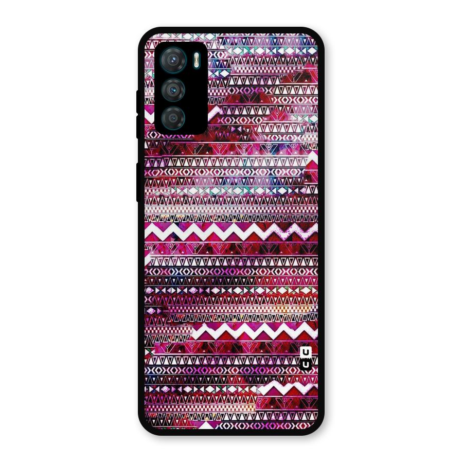 Pink Indie Pattern Metal Back Case for Moto G42