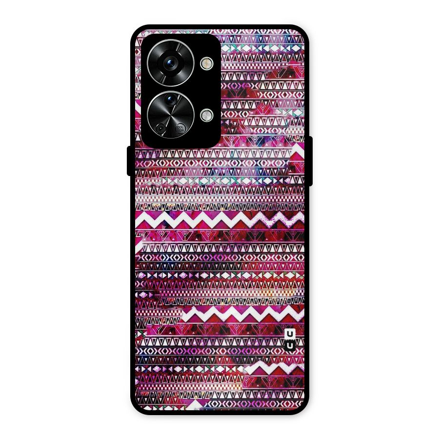 Pink Indie Pattern Metal Back Case for OnePlus Nord 2T