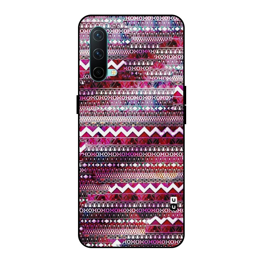 Pink Indie Pattern Metal Back Case for OnePlus Nord CE 5G